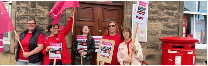 CWU Workers on picket line 