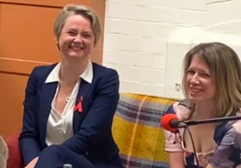 Yvette Cooper and Marie Tidball 