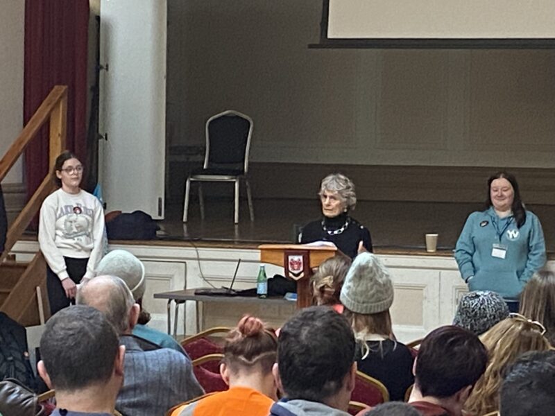 Eva Tutchell speaks at the NEU rally 