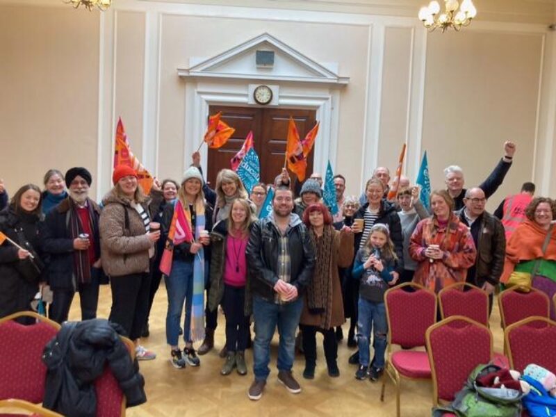 NEU Members at Richmond Rally 
