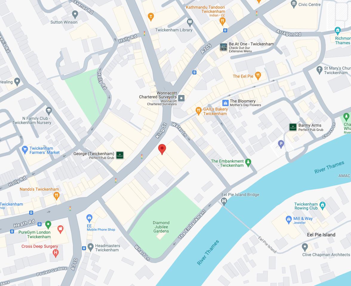 Map of Twickenham