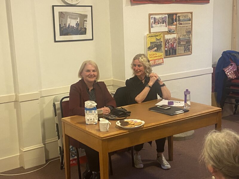 Jacqueline McCann (left) with Lucy Abercrombie, the CLP